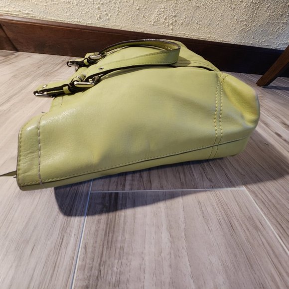 Coach Gallery East/West Green Leather Tote Bag Purse - Picture 8 of 12